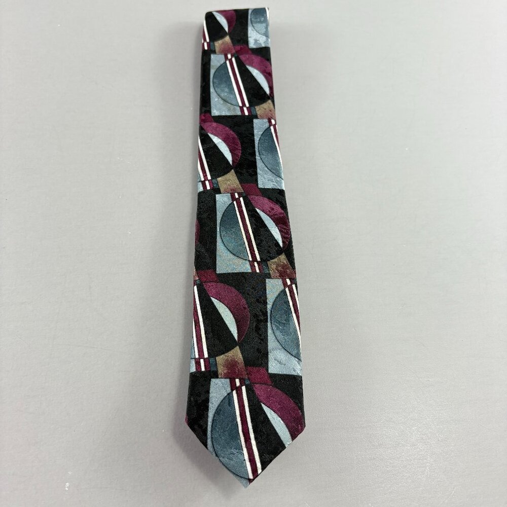 Paul Lawerence Black / Multi  Men's Boys Skinny / Short Tie 2 1/4" x 51" Vtg